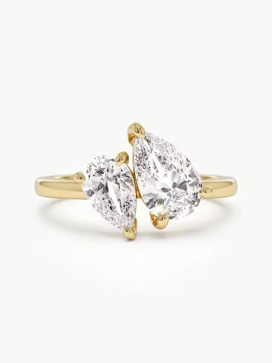 Sterling Silver Water Drop Ring