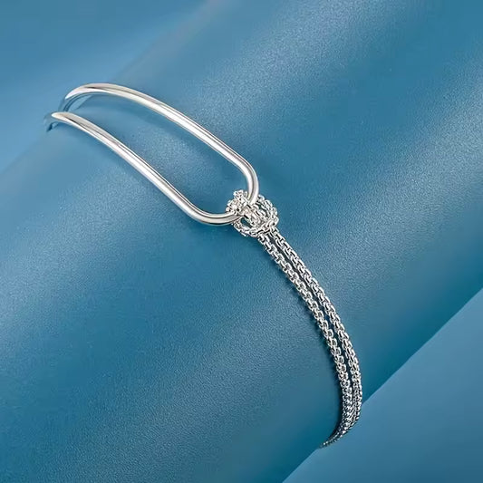 S925 Silver Geometric Bracelet