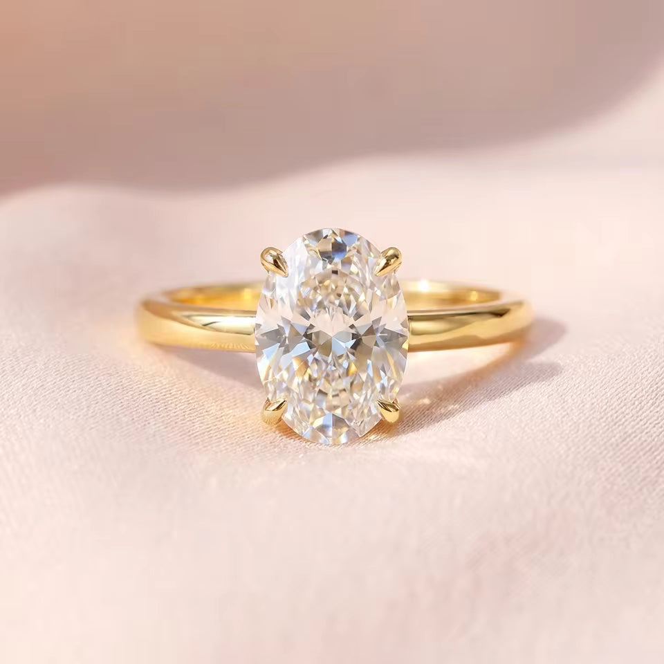 Sterling Silver Oval Zircon Ring