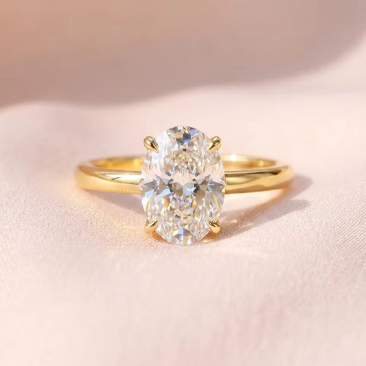 Sterling Silver Oval Zircon Ring