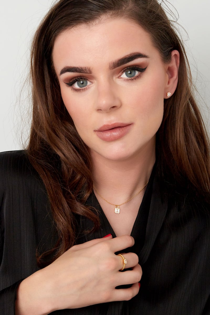 necklace lock stones - 925 