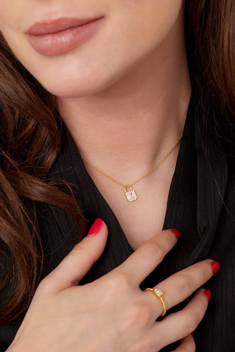 necklace lock stones - 925 