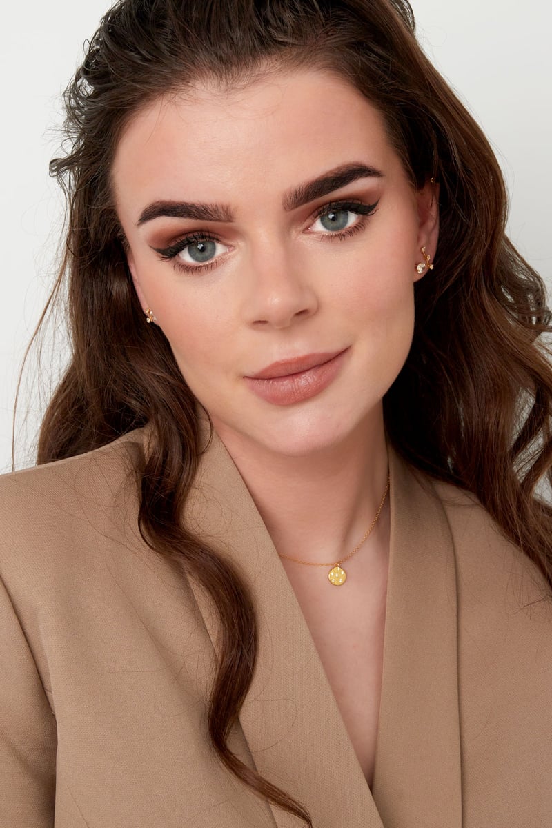 necklace charm with stones - 925 