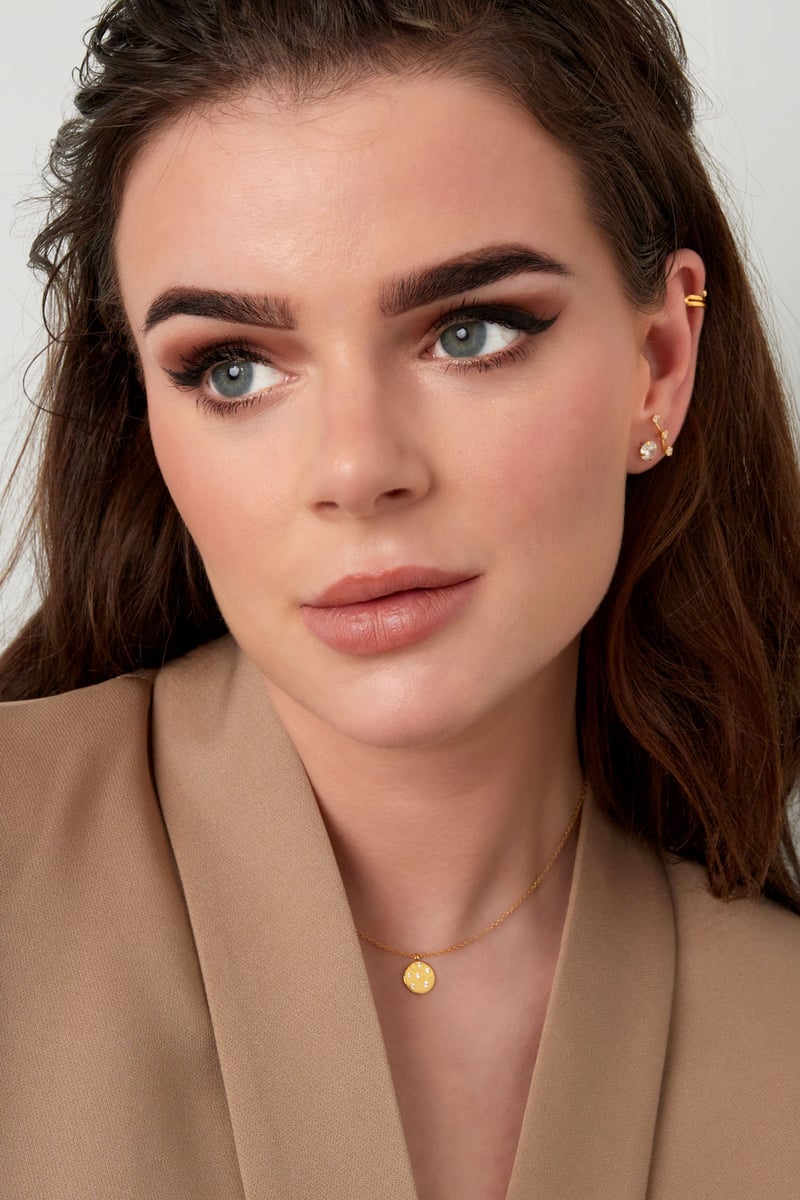 necklace charm with stones - 925 