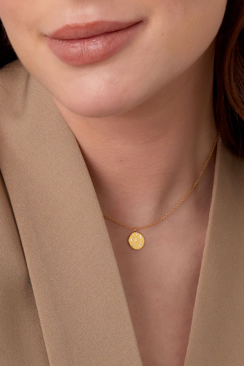 necklace charm with stones - 925 