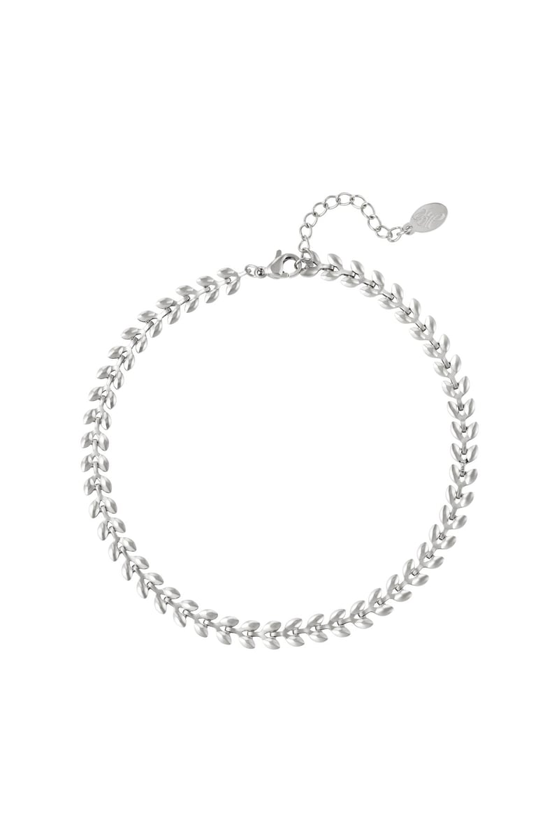 Anklet leafs Gold Color Stainless Steel