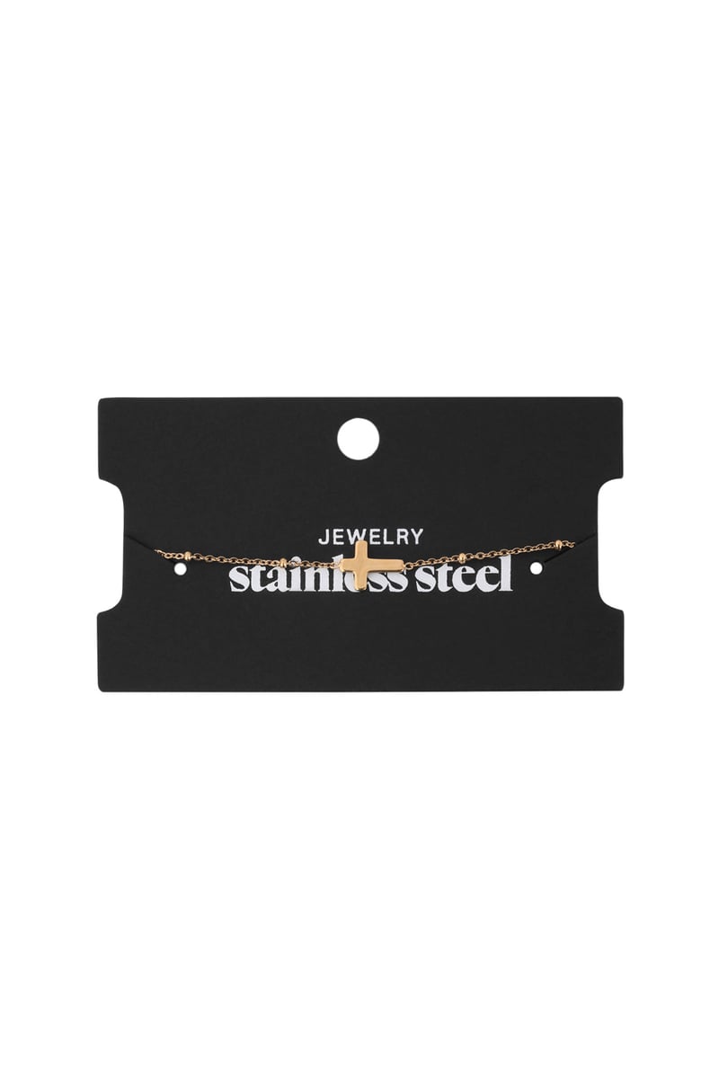 Anklet Classic Cross Silver Color Stainless Steel