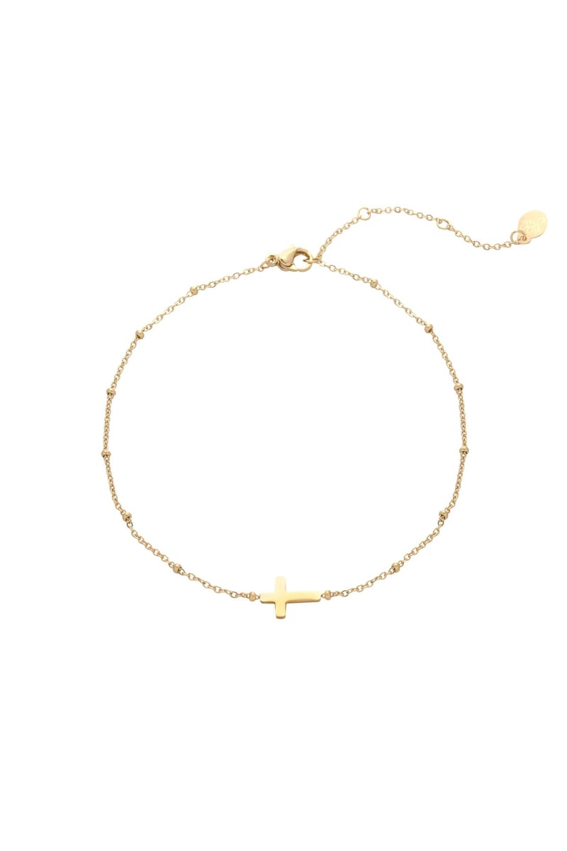 Anklet Classic Cross Silver Color Stainless Steel