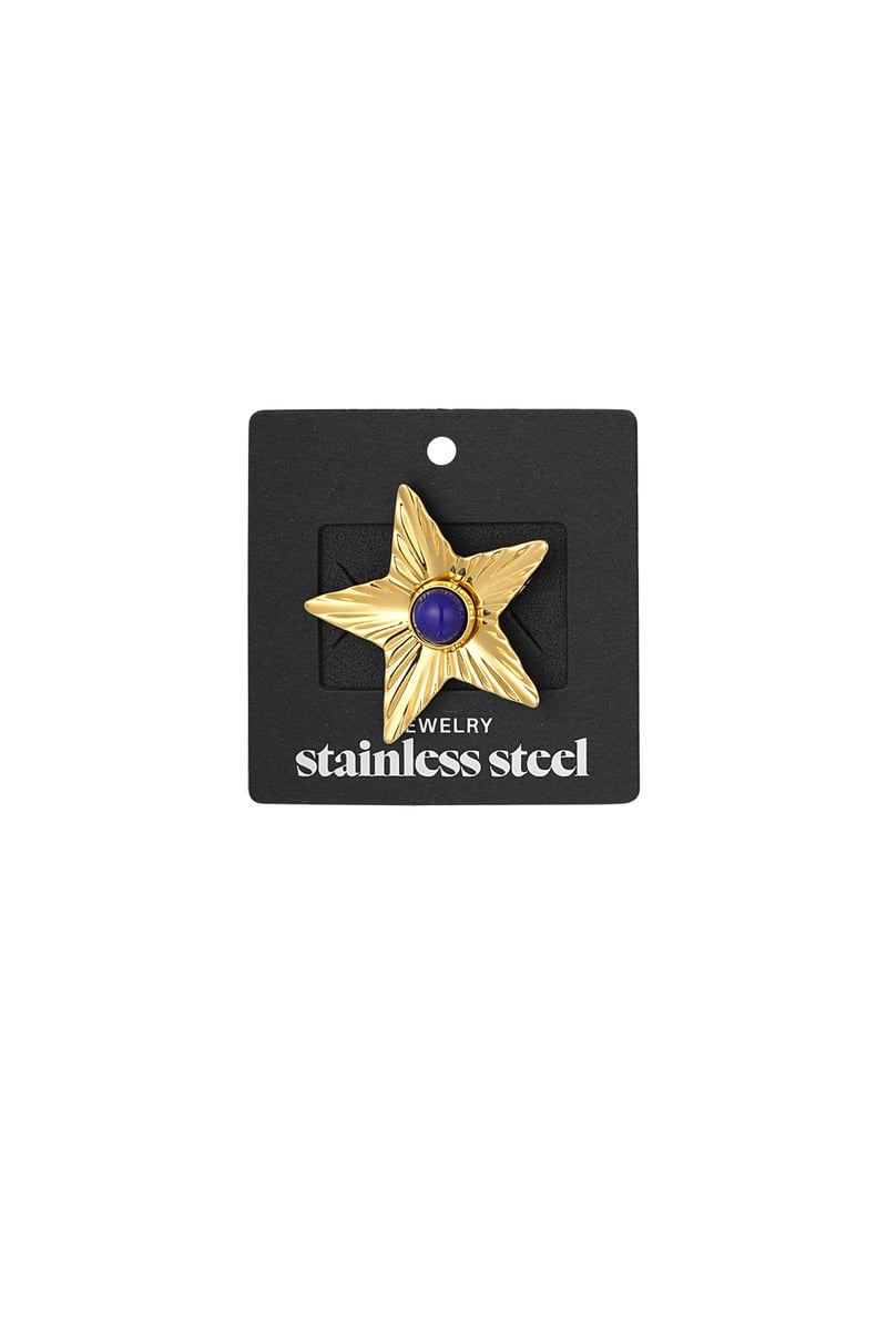 Star with colored stone ring