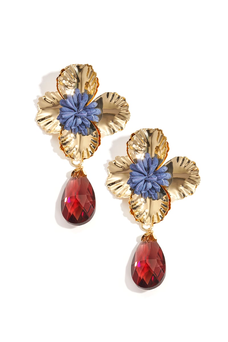 Iron Drop Earrings Flower Vacation Luxurious Series Women's jewelry