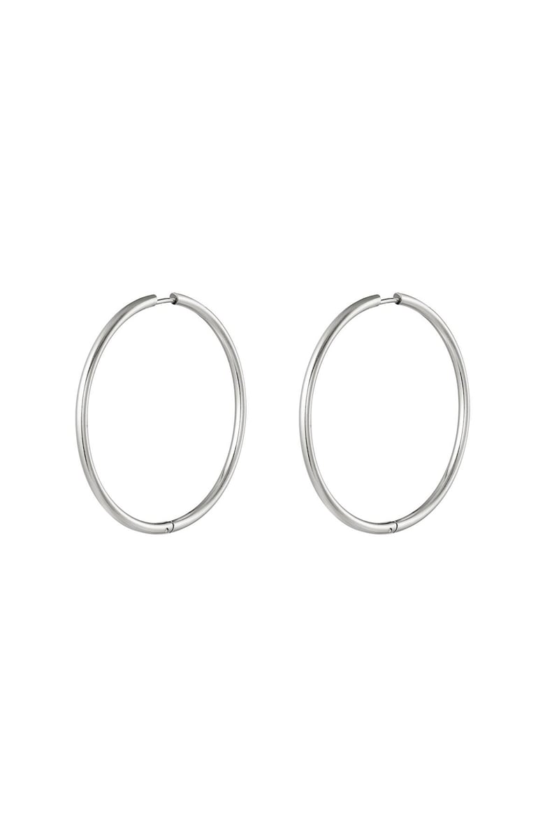 stainless steel earrings hoops medium 