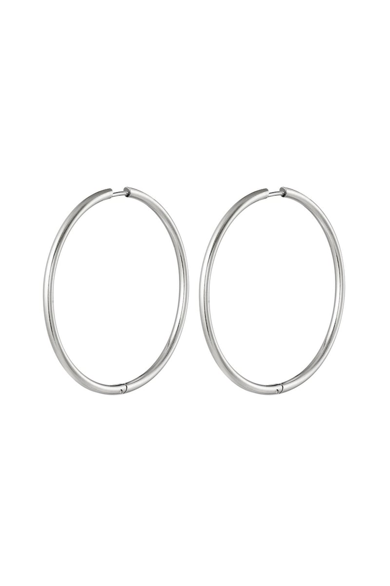 stainless steel earrings hoops large