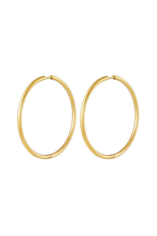 stainless steel earrings hoops large