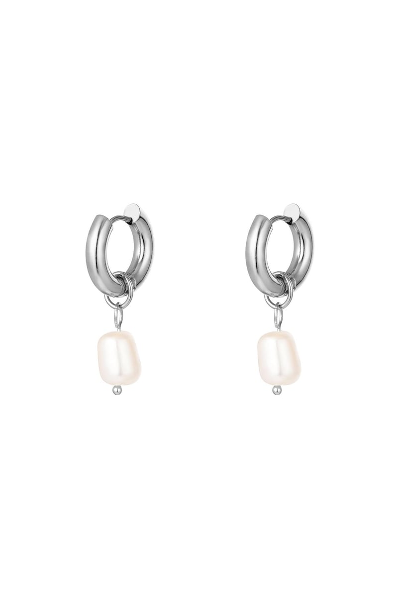 stainless steel earrings pearls simple 