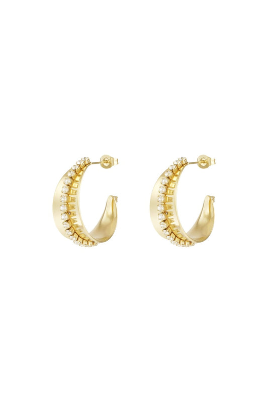 sparkle & shine hoops earrings