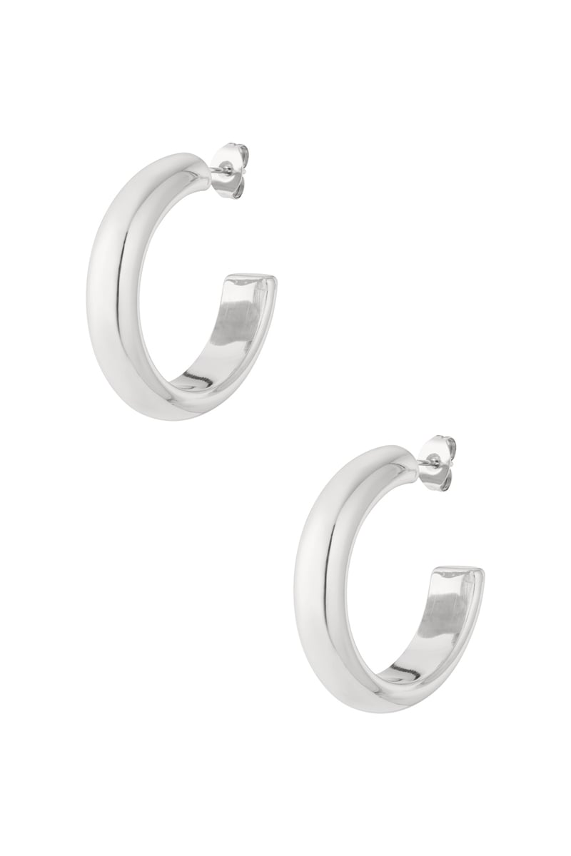 Thick hoop earrings