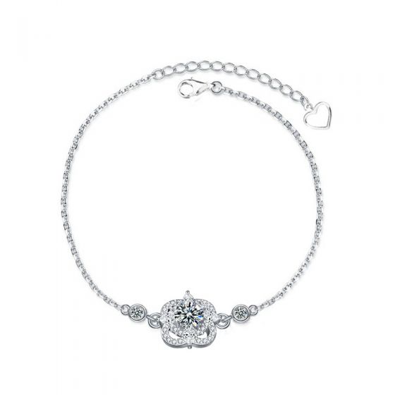 Four Leaf Clover Silver Bracelet