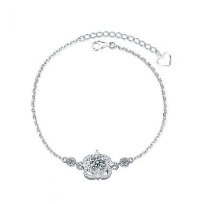 Four Leaf Clover Silver Bracelet