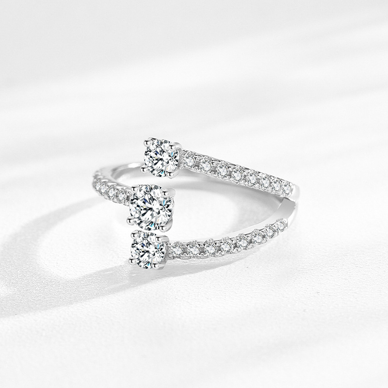 Women's Silver Geometric Ring