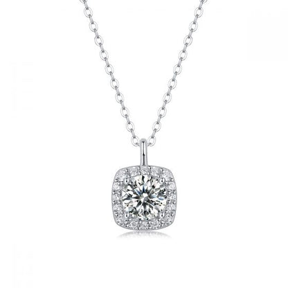 Sterling Silver Moissanite Pendant Necklace