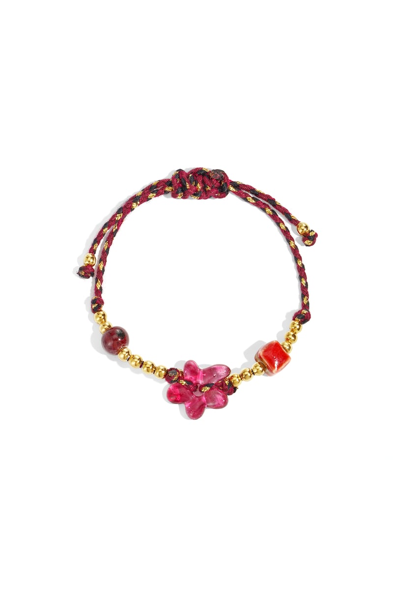 Polyester Beaded Bracelets Flower Casual Daily Simple Series Women's jewelry