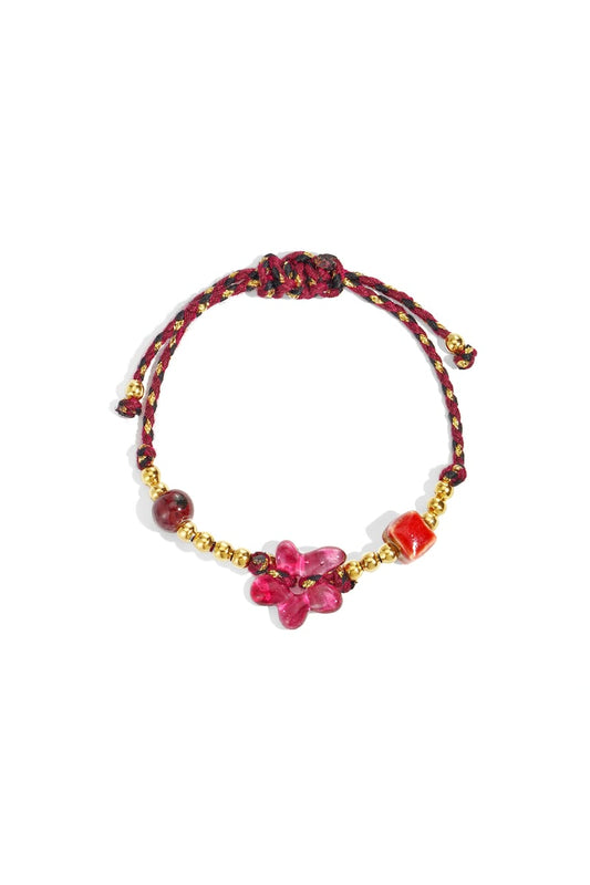 Polyester Beaded Bracelets Flower Casual Daily Simple Series Women's jewelry