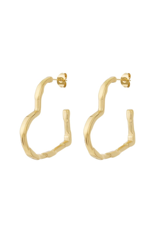 Big heart hoop earrings