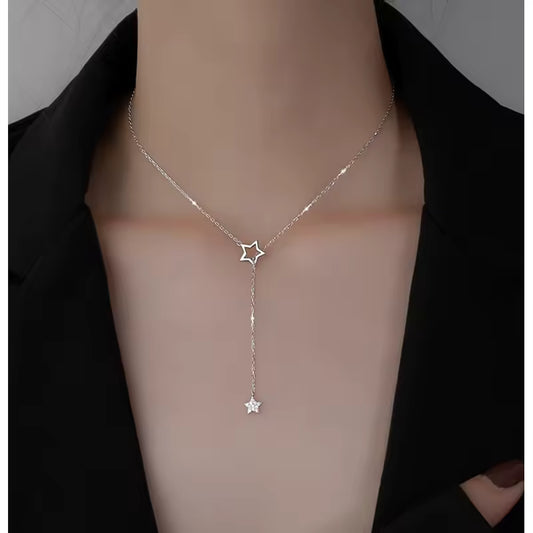 Sterling Silver Star Choker Necklace