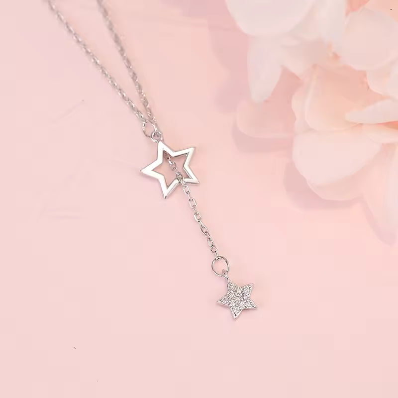 Sterling Silver Star Choker Necklace