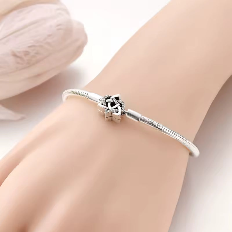 Sterling Silver Celtic Knot Charm Bracelet