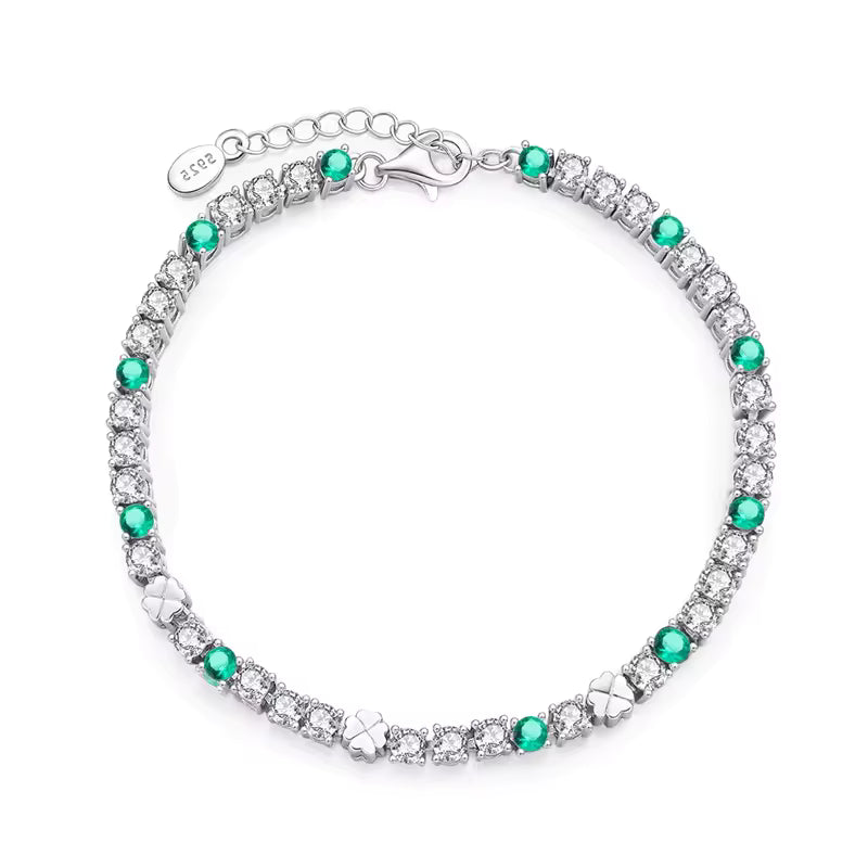 Sterling Silver Clover Bracelet