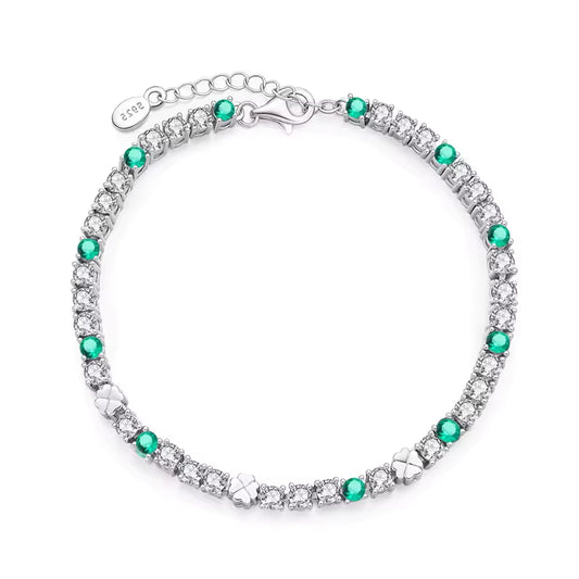 Sterling Silver Clover Bracelet