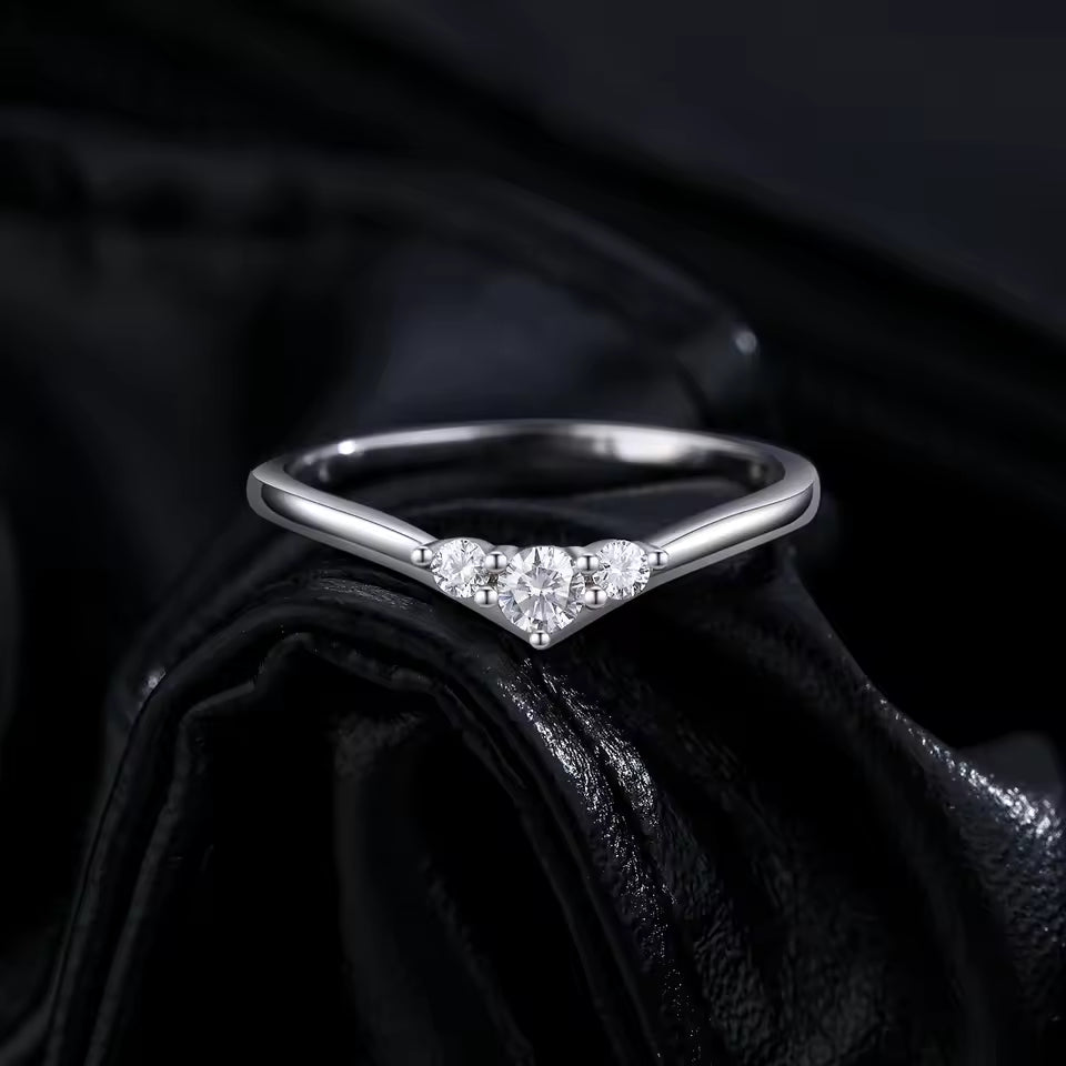 Sterling Silver Moissanite Eternity Ring