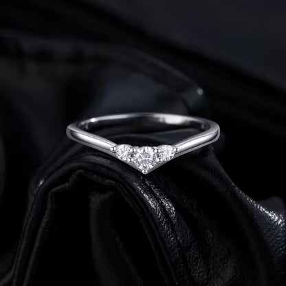 Sterling Silver Moissanite Eternity Ring