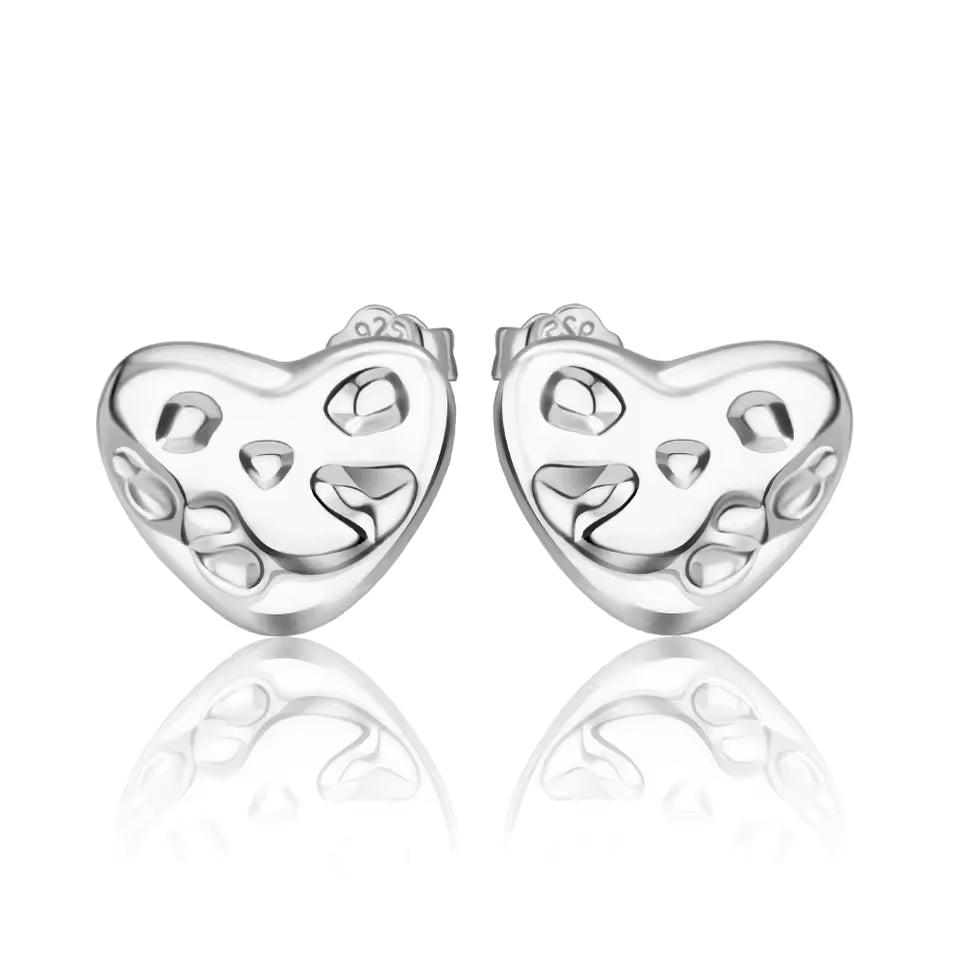 Sterling Silver Zircon Stud Earrings