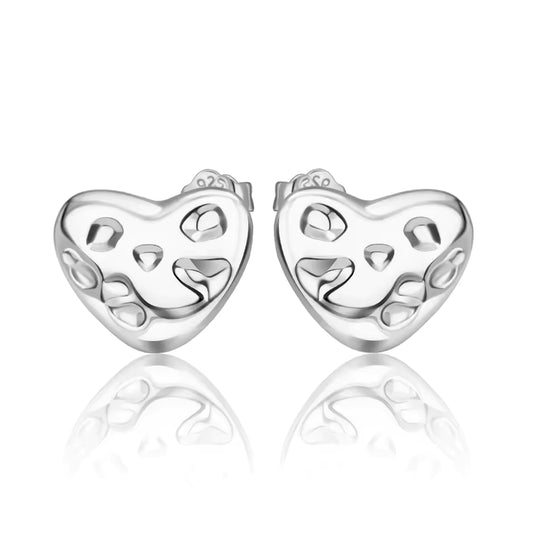 Sterling Silver Zircon Stud Earrings