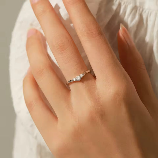 Sterling Silver Moissanite Eternity Ring