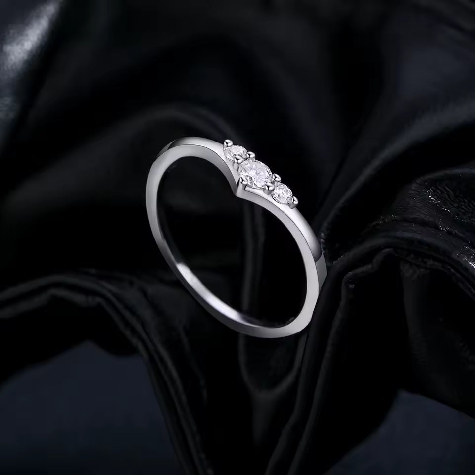 Sterling Silver Moissanite Eternity Ring