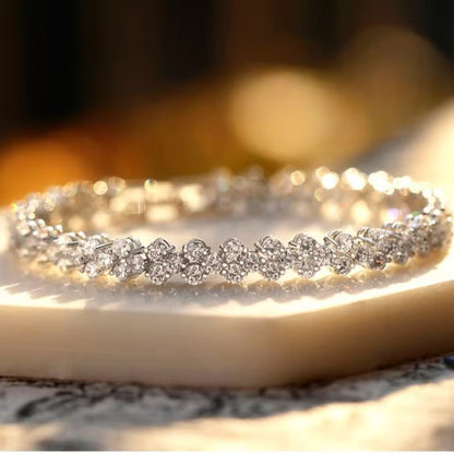 Sterling Silver Zircon Love Bracelet