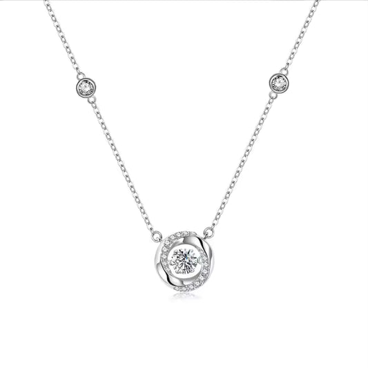 Sterling Silver Mobius Heart Necklace