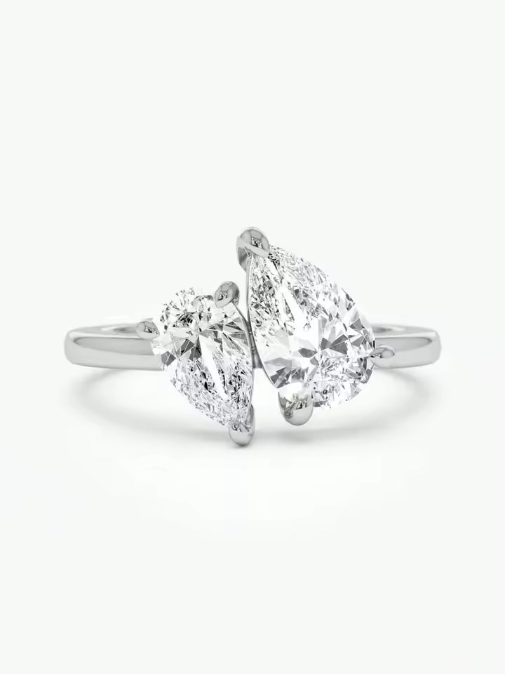 Sterling Silver Water Drop Ring