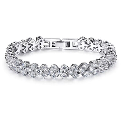 Sterling Silver Zircon Love Bracelet