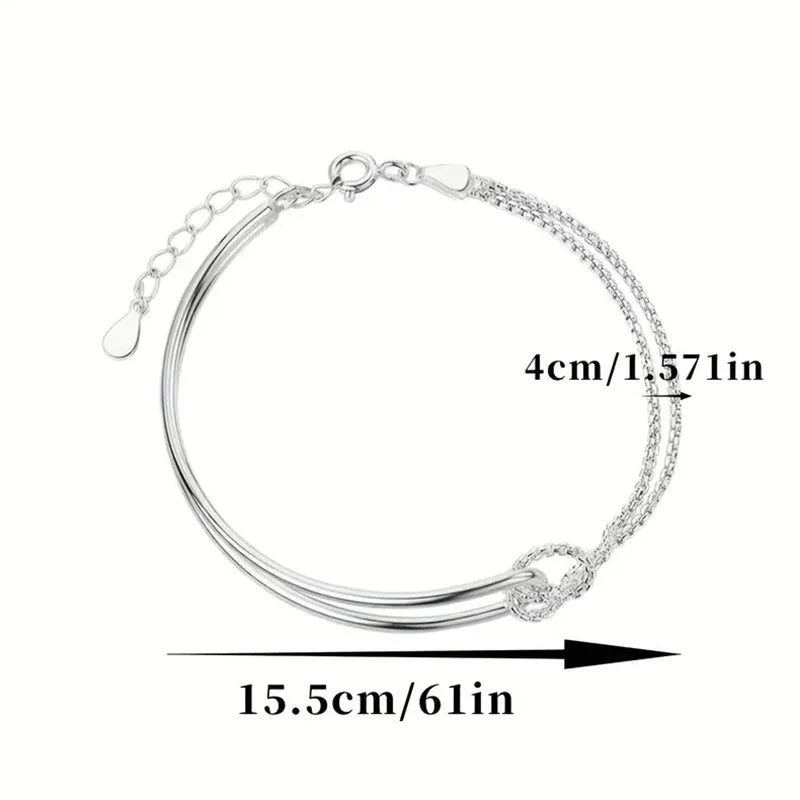 S925 Silver Geometric Bracelet