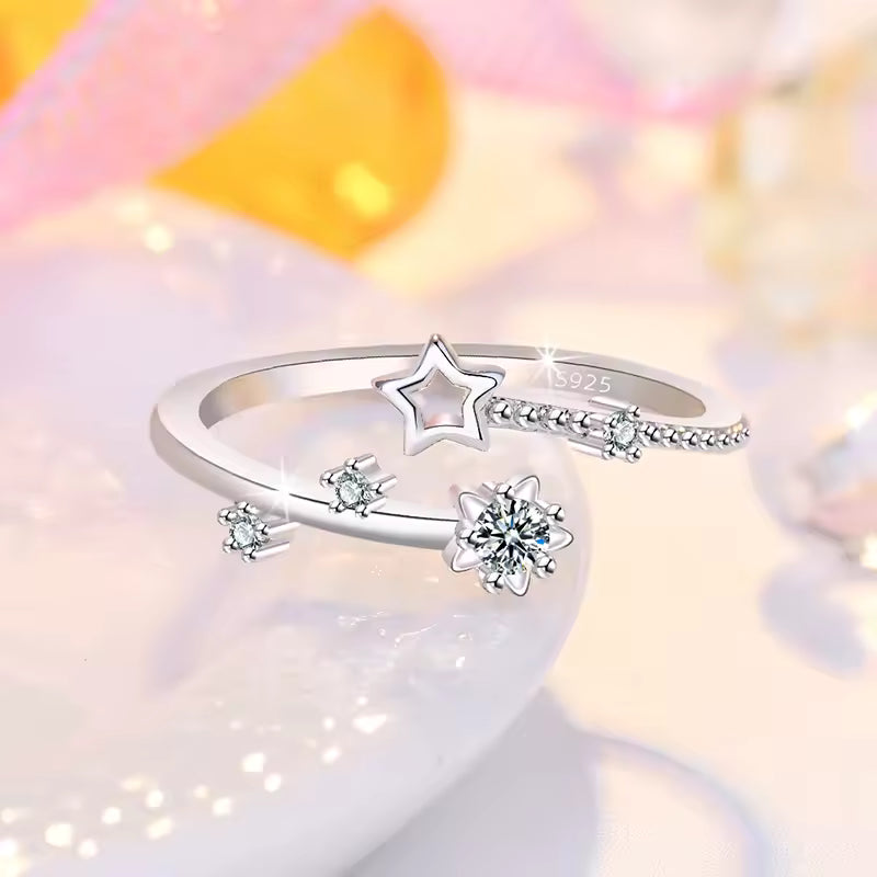 Sterling Silver Zircon Ring