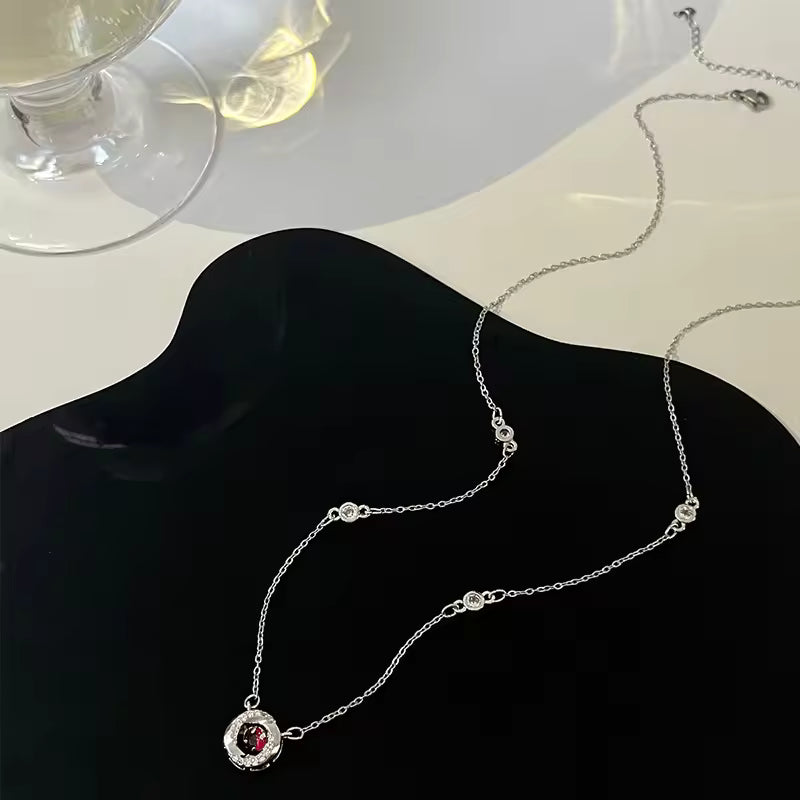 Sterling Silver Mobius Heart Necklace
