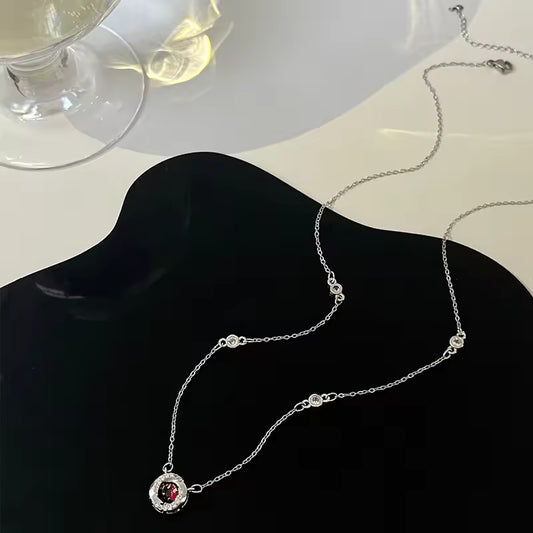 Sterling Silver Mobius Heart Necklace