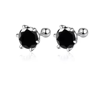 Moissanite Silver Stud Earrings