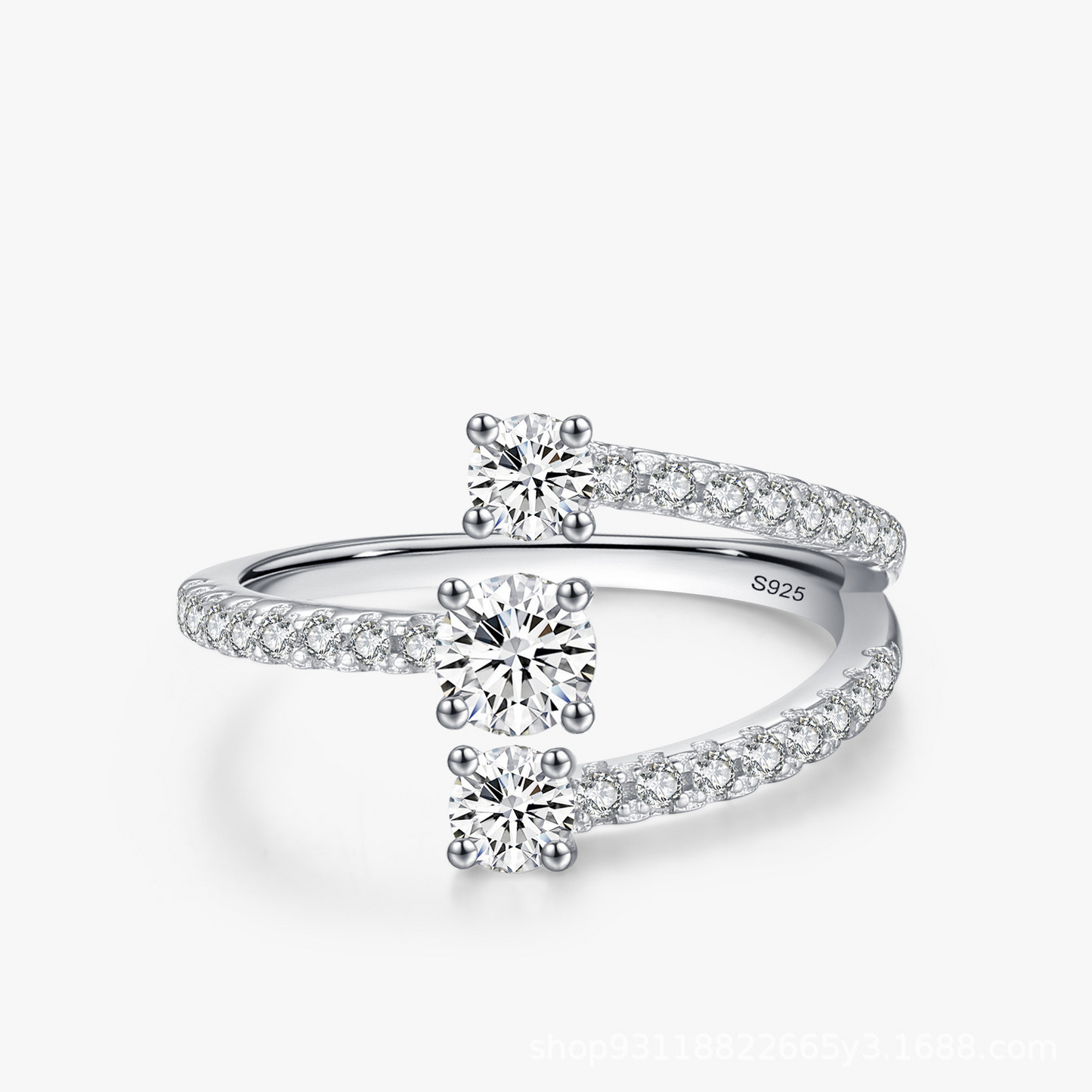 Women's Silver Geometric Ring