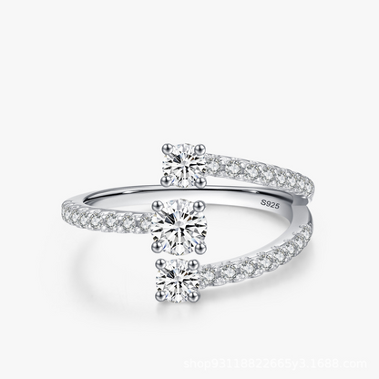 Women's Silver Geometric Ring