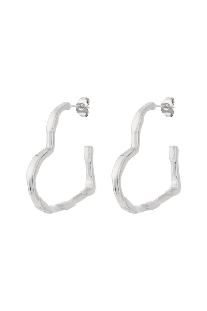 Big heart hoop earrings